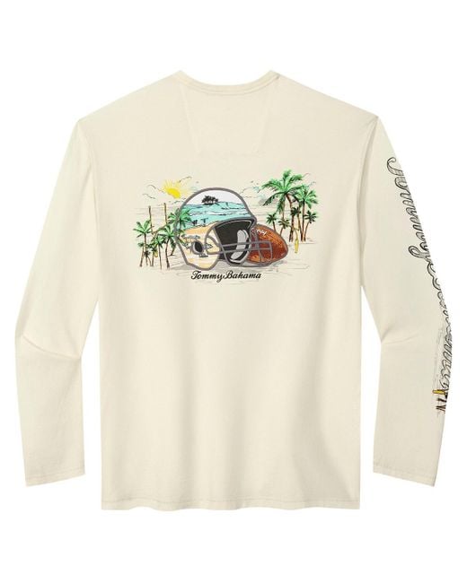 Tommy Bahama White San Francisco 49ers Oasis Endzone Lux Long Sleeve T-shirt for men