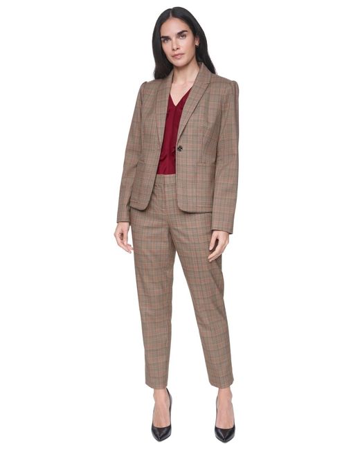 Tommy Hilfiger Brown Notch-collar One-button Jacket