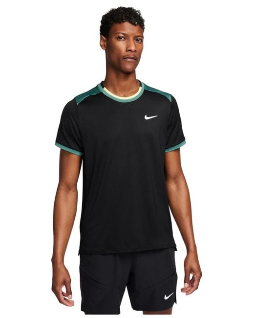 Nike Black Advantage Dri-fit Logo Tennis T-shirt for men