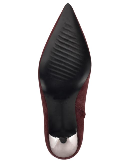 Nine West Purple Narend Pointy Toe Stiletto Dress Booties