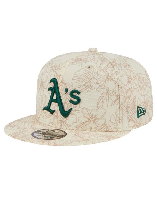 KTZ Natural Oakland Athletics Spring Training Leaf 9fifty Snapback Hat for men