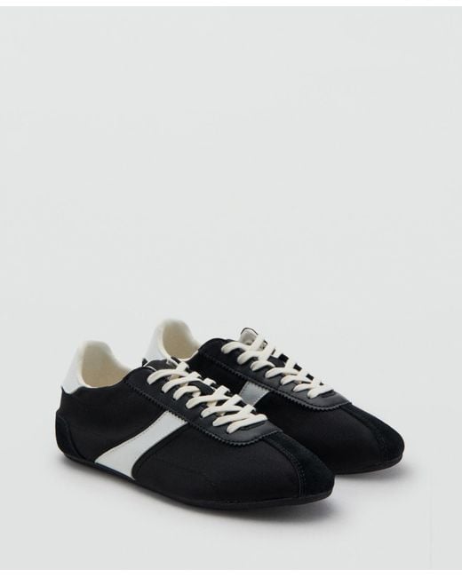 Mango Black Laces Combined Sneakers