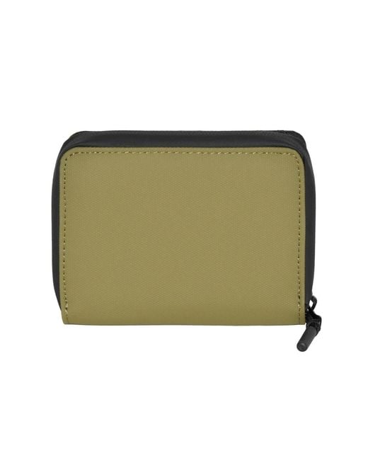 ROOTS Black Compact Zip Around Snap Wallet for men