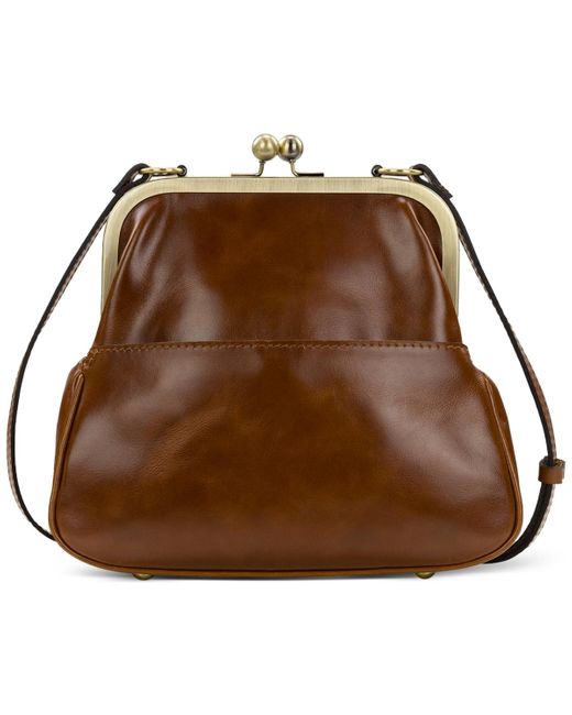 Patricia Nash Brown Mellila Kisslock Bag