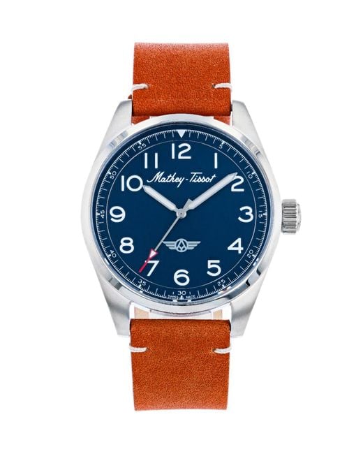 MatheyTissot Heritage Collection Three Hand Brown Genuine Leather