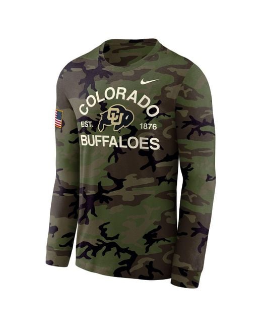 Nike Green Colorado Buffaloes 2025 Military Appreciation Legend Dri-fit Long Sleeve T-shirt for men