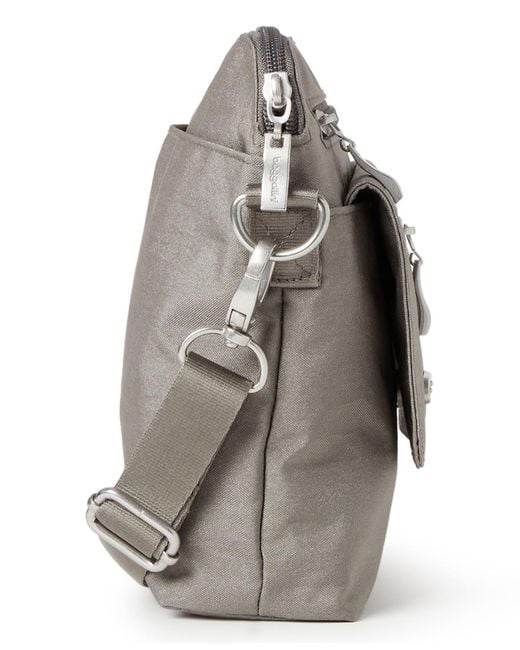 Baggallini Gray Let's Escape Crossbody