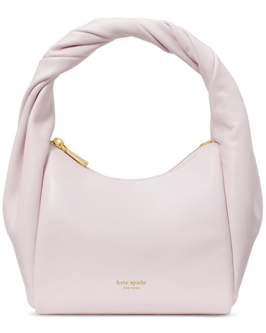 Kate Spade Gray Twirl Leather Top Handle Bag