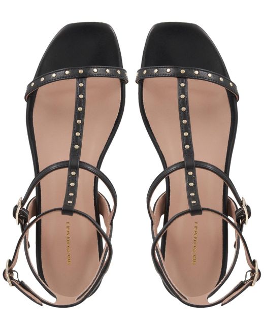 Bruno Magli Metallic Maya Studded Flat Sandals