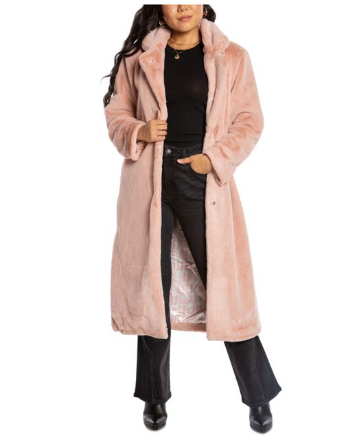 Juicy Couture Natural Teddy Faux-fur Trench Coat