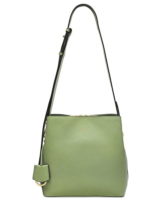 Radley Dukes Place Medium Pebble Leather Compartment Crossbody in Jade