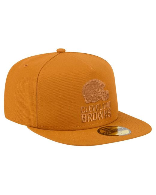 KTZ Orange Cleveland S Color Pack A-frame 59fifty Fitted Hat for men