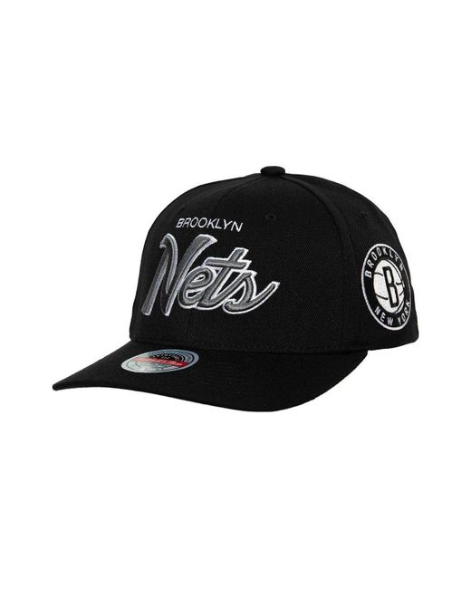 Mitchell & Ness Black Brooklyn Nets Mvp Team Script 2.0 Stretch