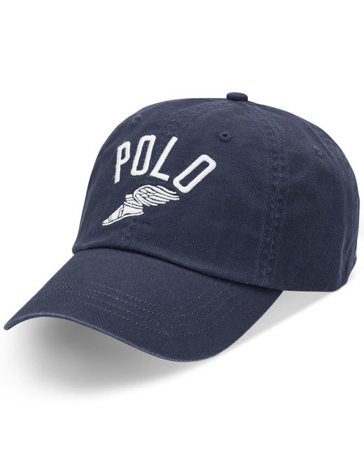 Polo Ralph Lauren Blue Embroidered Twill Ball Cap for men