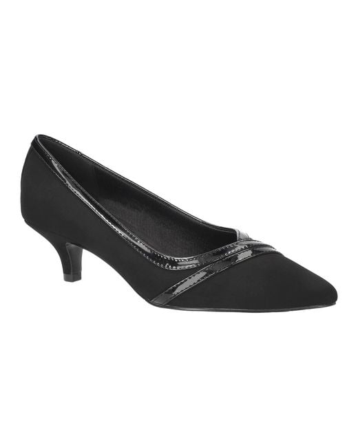 Easy Street Black Maye Pointed Toe Pumps