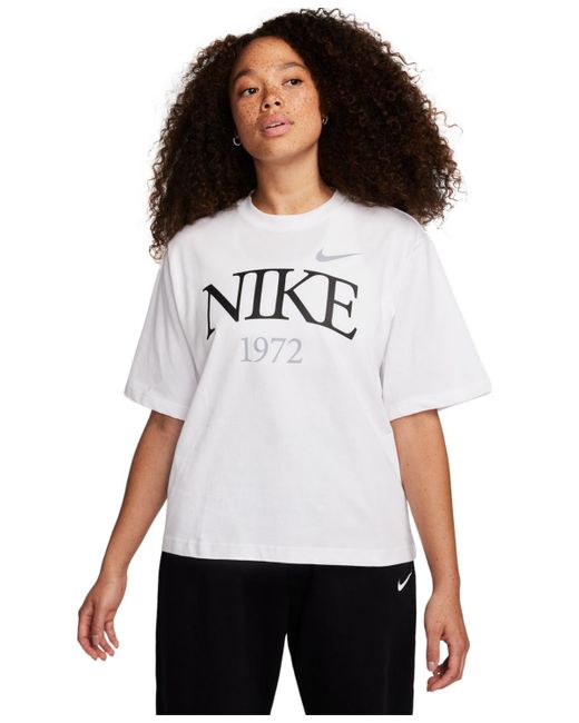 Nike White Sportswear Short-sleeve Classic Logo T-shirt