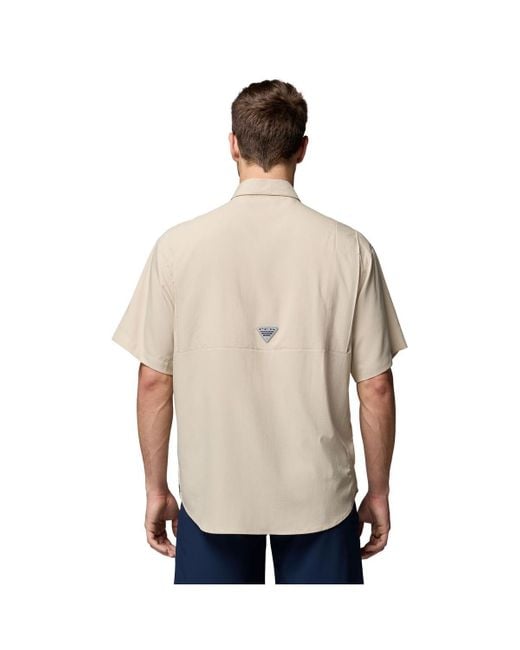 Columbia Natural Texas Longhorns Tamiami Omni-shade Button-down Shirt for men