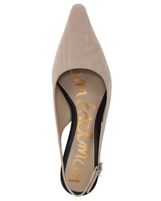 Sam Edelman White Bianka Slingback Kitten-heel Pumps