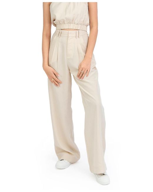 Belle & Bloom White State Of Play Wide Leg Pant