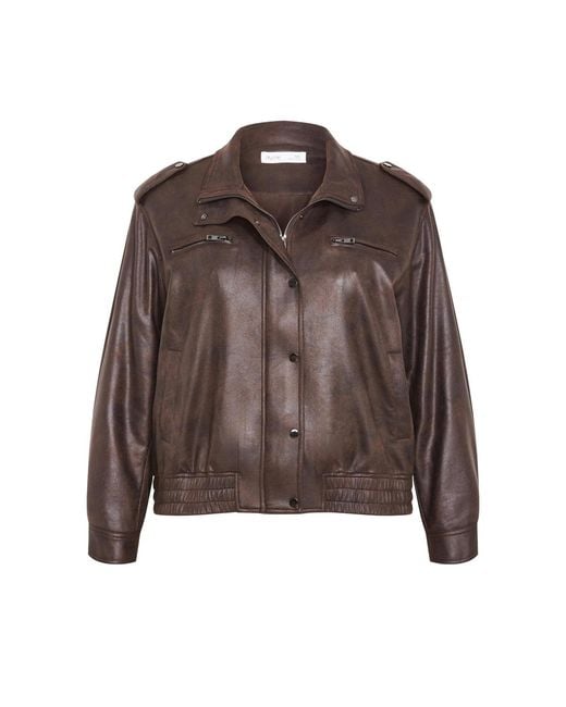City Chic Brown Jorja Jacket