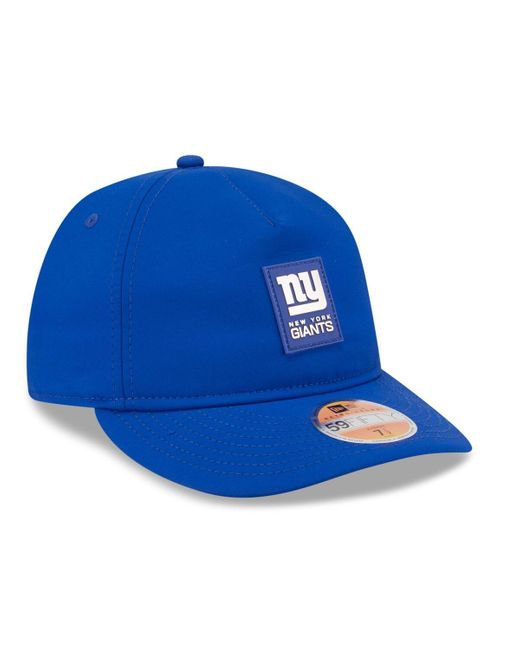 KTZ Blue New York Giants 2025 Sideline Retro Crown 59fifty Fitted Hat for men