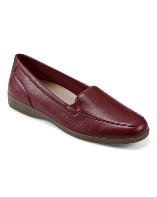 Easy Spirit Red Devitt Square Toe Slip-on Casual Flats