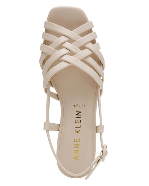 Anne Klein Metallic Fairfeild Square Toe Sandals