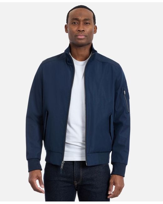 Calvin Klein Blue Ripstop Bomber Jacket for men