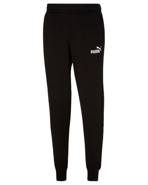 PUMA Black Embroidered Logo Fleece jogger Sweatpants for men