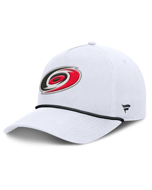 Fanatics White Carolina Hurricanes Rope A-frame Adjustable Hat for men