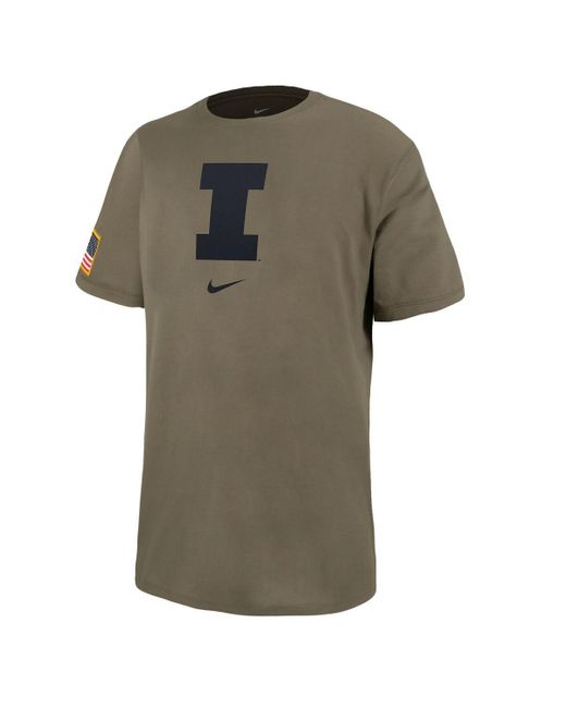 Nike Green Illinois Fighting Illini Military-inspired Pack T-shirt for men