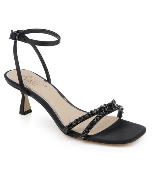 black low heel dress sandals Cushionaire Women's Madrid Kitten Heel Sandals Black / Wide / 9 main image 0