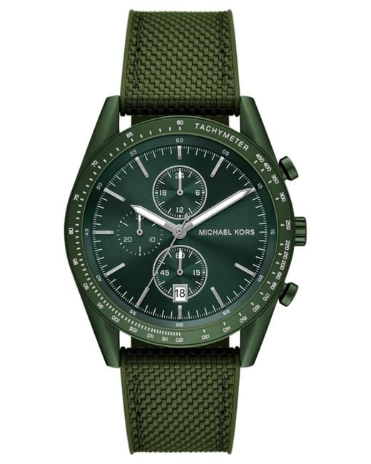 Michael Kors Accelerator Chronograph Nylon Watch 42mm in Green for Men |  Lyst