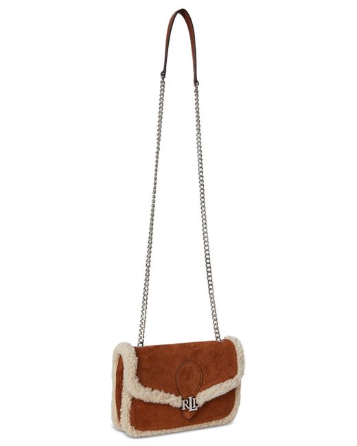 Ralph Lauren Brown Bradley Small Suede Crossbody Bag