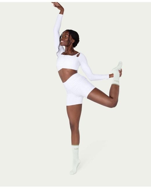 Balà White Crew Grip Socks