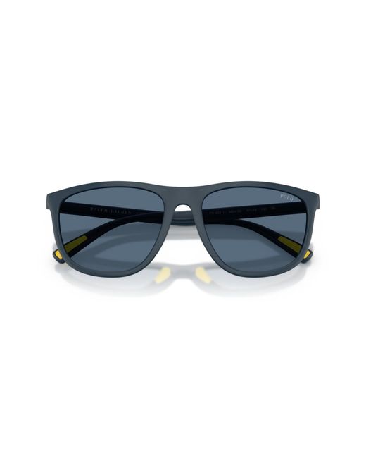 Polo Ralph Lauren Blue Rectangle Sunglasses for men
