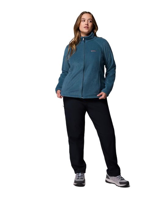 Columbia Blue Plus Size Benton Springs Fleece Long Sleeve Jacket