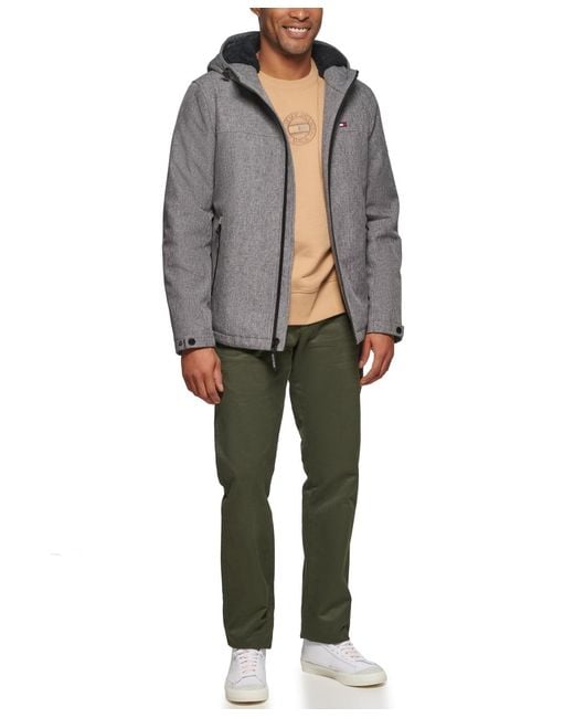 Tommy Hilfiger Gray Softshell Hooded Jacket for men
