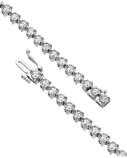 Macy's White Diamond Tri Prong-set Tennis Bracelet (2-3/8 Ct. T.w.