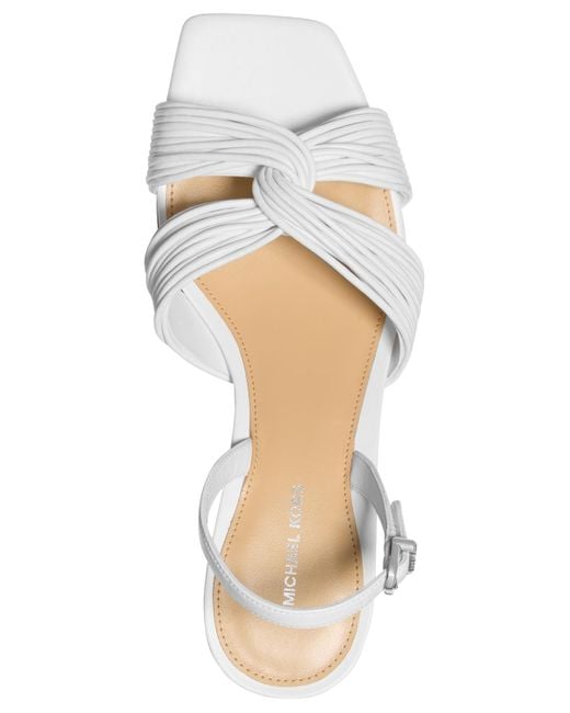 Michael Kors White Michael Alessia Kitten-heel Sandals