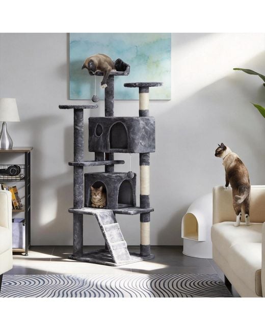 Aronkl White Multi-level Cat Tree Tower