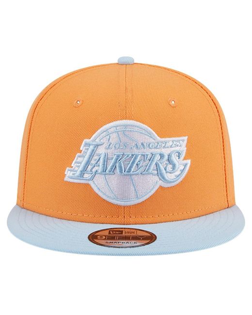 KTZ Orange/light Blue Los Angeles Lakers 2-tone Color Pack 9fifty Snapback Hat for men