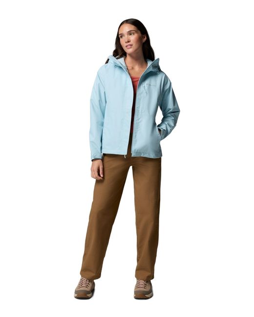 Columbia Women's Blue Hikebound Ii Hooded Waterproof Jacket