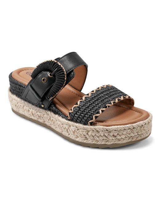 Earth Brown Colla Open Toe Casual Platform Wedge Sandals