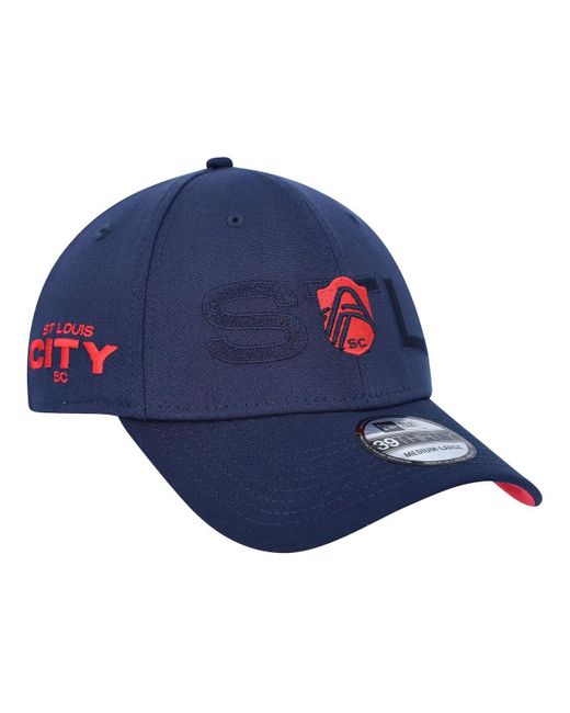 KTZ Navy St. Louis City Sc Kick Off 39thirty Flex Hat in Blue for Men