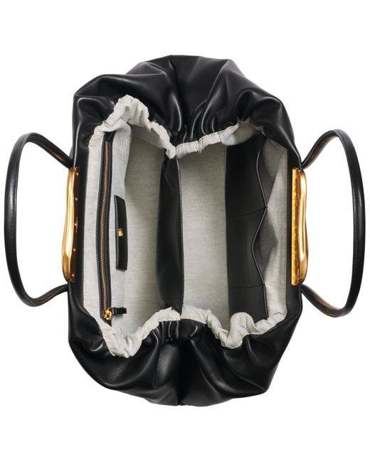 Donna Karan Black Poplin Large Satchel