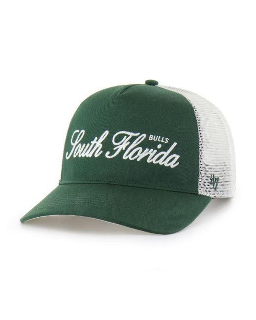 '47 Green And South Florida Bulls Contemporary Basics Foundation Trucker Hitch Adjustable Hat