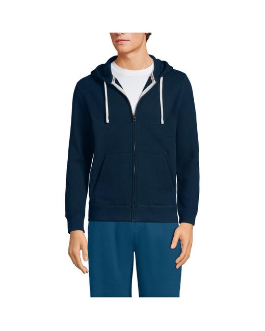 Lands End Big Tall Long Sleeve Serious Sweats Full Zip Hoodie in Blue for Men Lyst