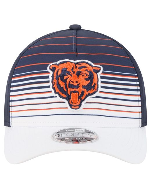 KTZ Blue White/navy Chicago Bears Adventure Gradient 9forty M-crown A-frame Adjustable Hat for men