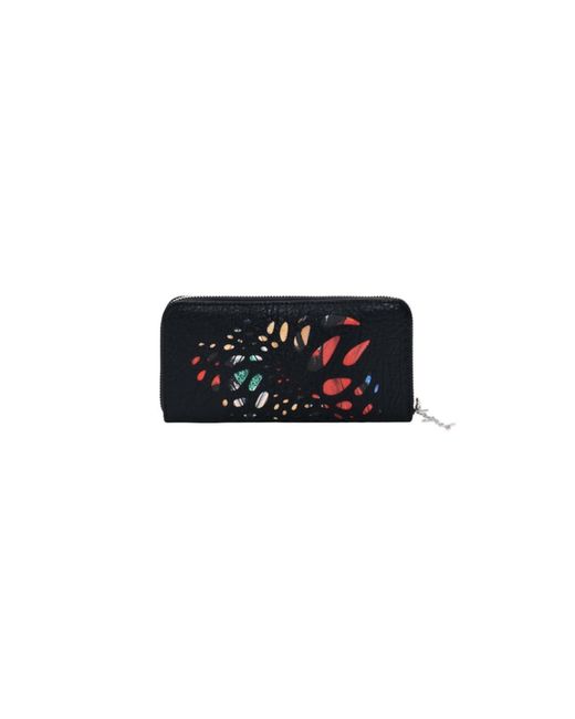 Desigual Black Large Perforated Wallet